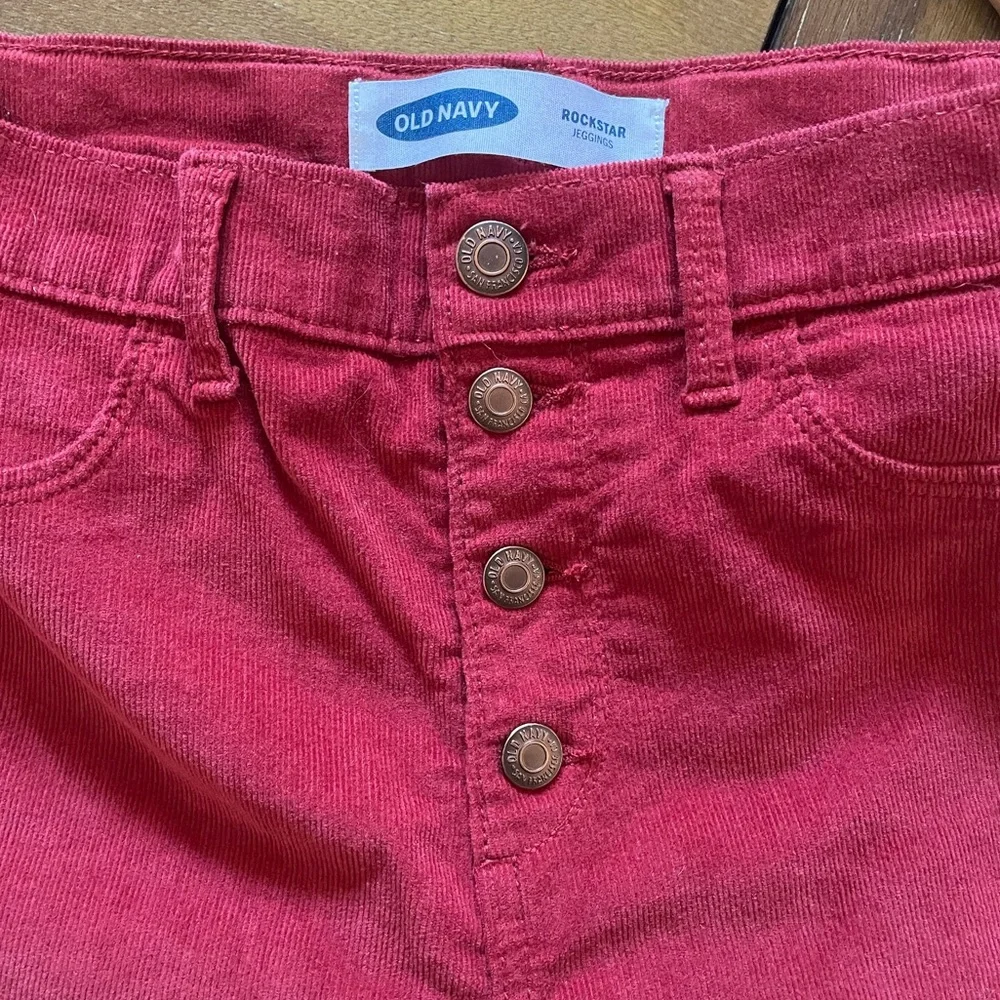 OLD NAVY Dark orange Thin corduroy Jenning jeans 👖 ROCKSTAR size 16